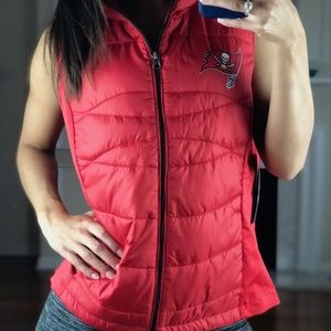 NFL Tampa Bay Buccaneers Full Zip Puffer Vest M